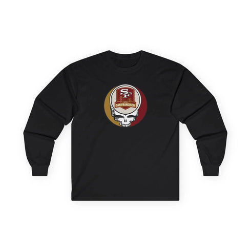Grateful Dead - San Francisco 49ers Stealie Ultra Cotton Long Sleeve Tee - StealieShop